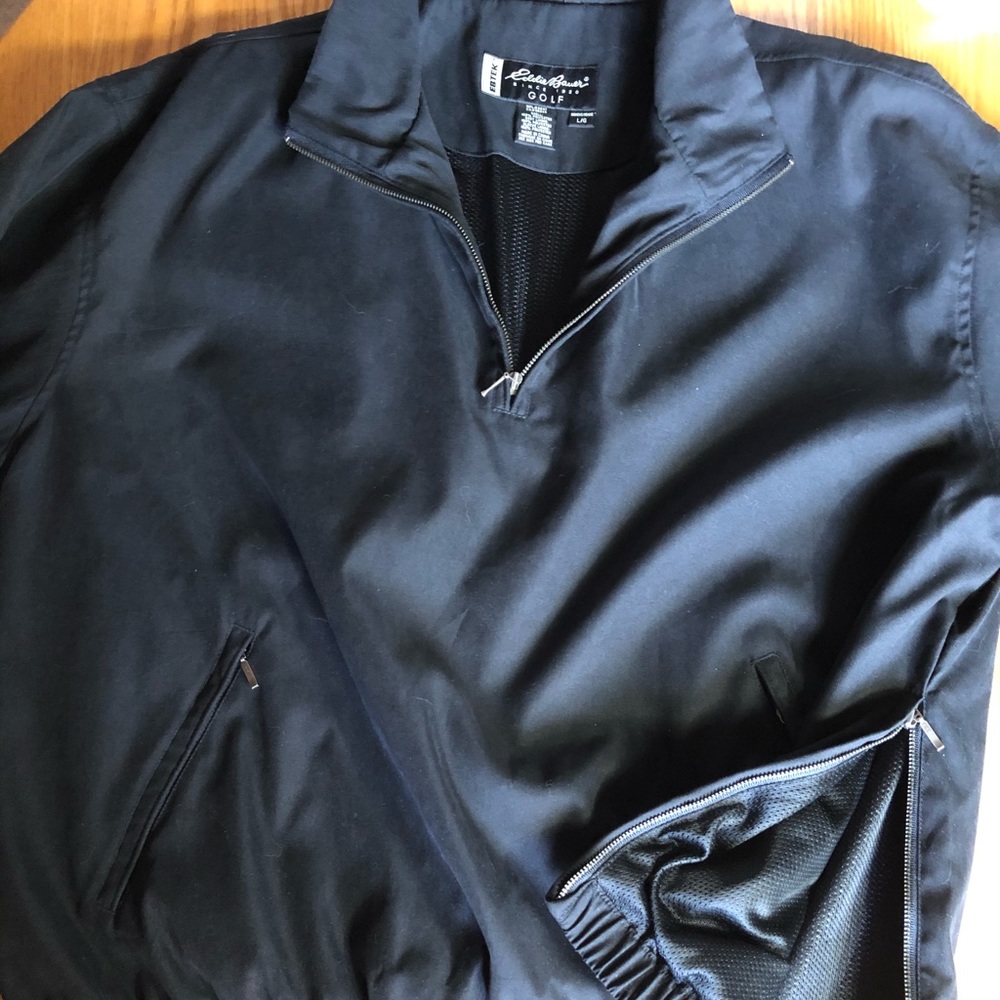 Eddie Bauer Black Women’s Quarter-zip Golf Jacket Sz L - Picture 2 of 7